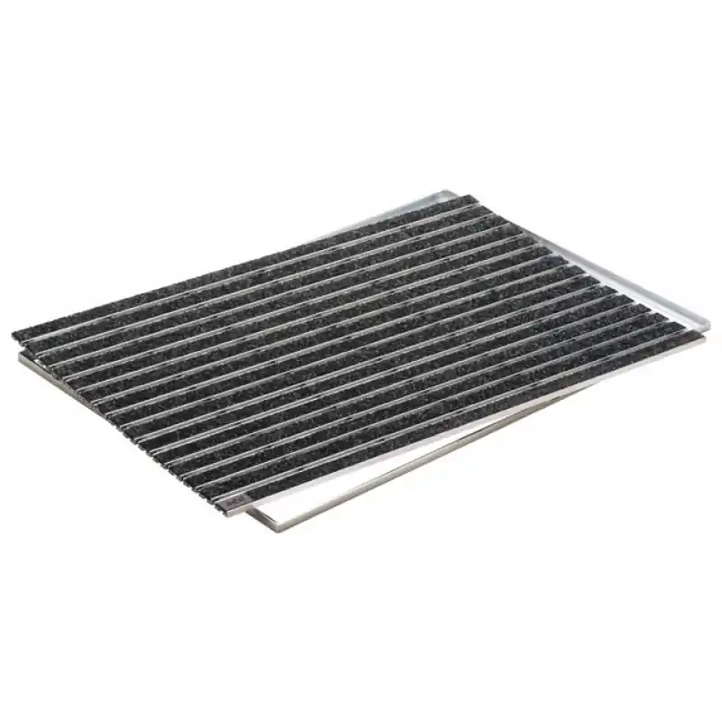 ACO Vario Indoor Schuhabstreifer Rips, Fußmatte mit ALU Rahmen, 75 x 50cm, anthrazit 37255 Geprüft