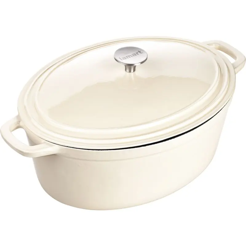 Preisknaller Lamart Casserole, Gusseisen, Cream, 33 cm, 2-Einheiten