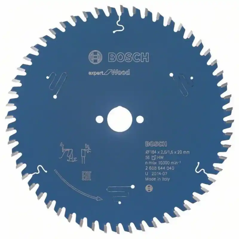 Letzte Chance Bosch Kreissägeblatt Expert for Wood, 184 x 20 x 2,6 mm, 56 2608644040