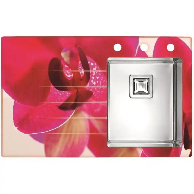 ALVEUS Crystalix 10 Küchenspüle, 860 x 540 mm, rechts, RAL/Grafik 1102858 Online Kaufen