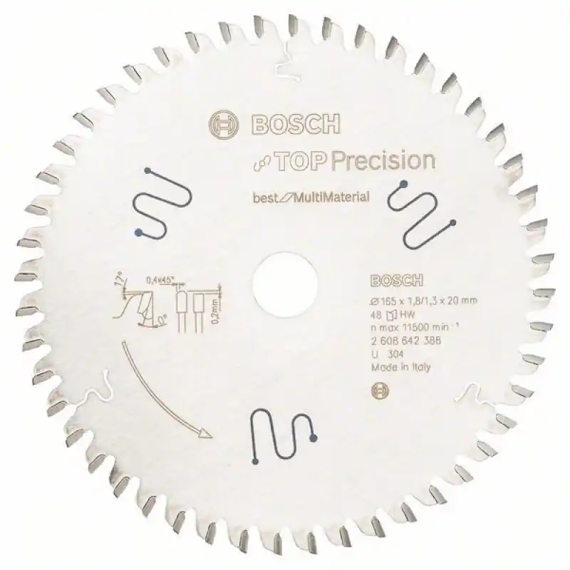 Bosch Kreissägeblatt Best for Multi Material, 165 x 20 x 1,8 mm, 48, 2608642388 Echt