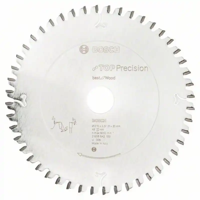 Neue Ware Bosch Kreissägeblatt Top Precision Best for Wood, 210 x 30 x 2,3 mm, 48
