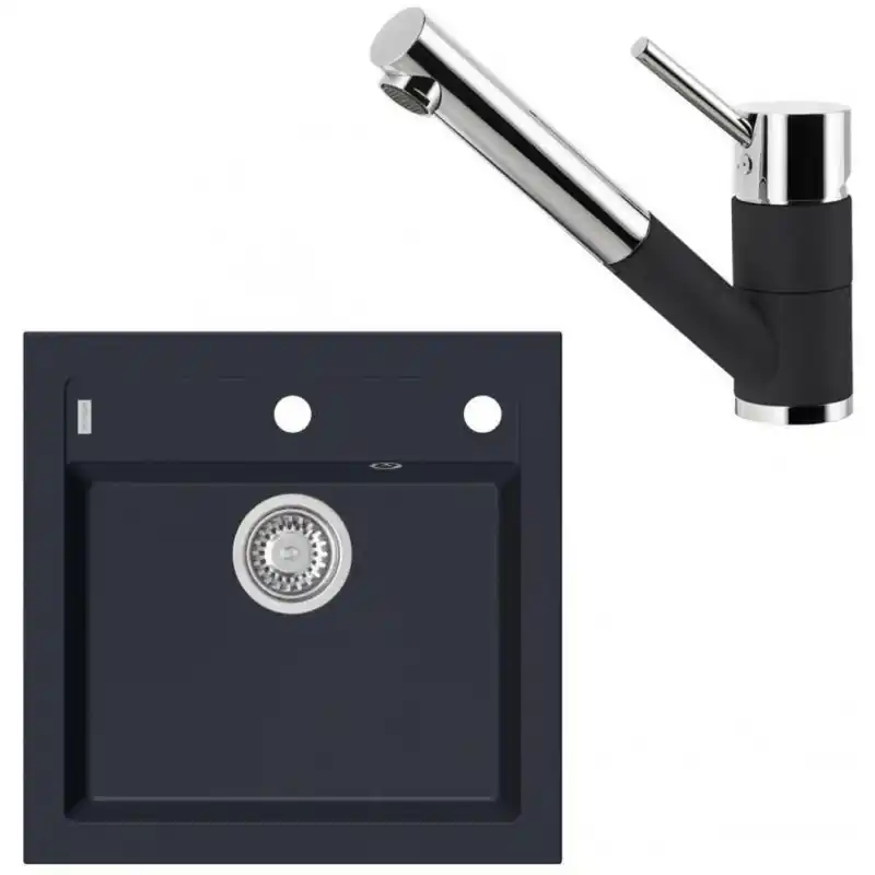 Mega-Angebot ALVEUS Set FORMIC 20 Granitspüle 520x510 mm + Küchenarmatur AM 100-P, Twilight 05