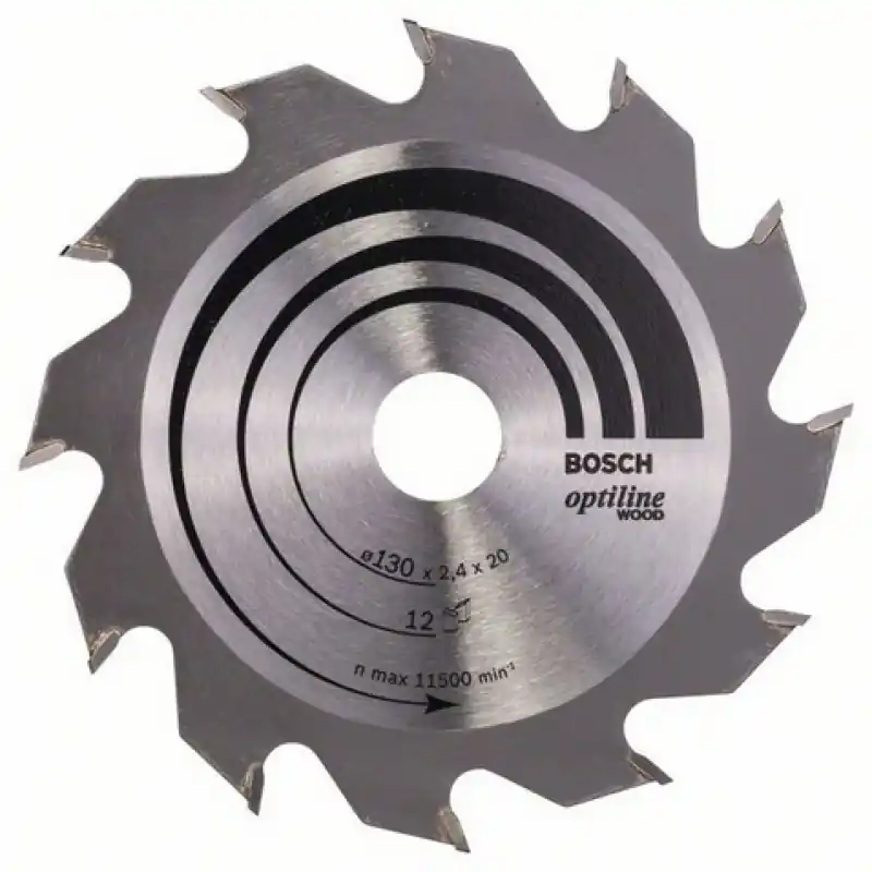 Neu Bosch Kreissägeblatt Optiline Wood für Handkreissägen, 130 x 20/16 x 2,4 mm, 2608641167