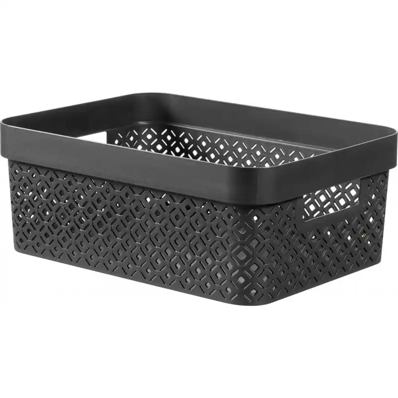CURVER TERRAZZO M 11L Aufbewahrungskorb 36 x 27 x 14 cm schwarz 01880-B79 Sonderangebot