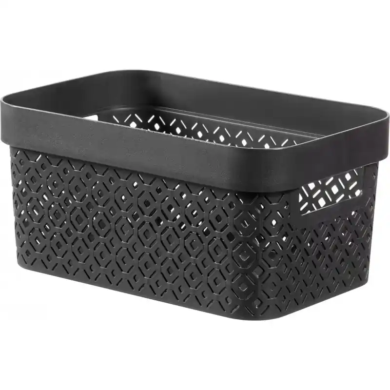 CURVER TERRAZZO S 4,5L Aufbewahrungskorb 26 x 18 x 12 cm schwarz 01879-B79 Ausverkauf