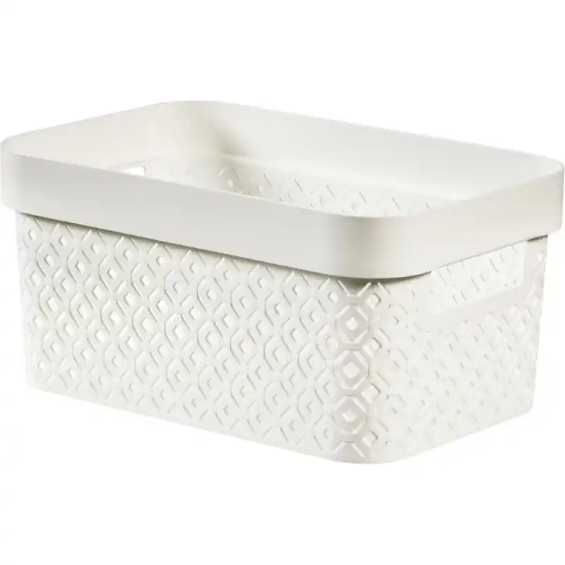 Preisknaller CURVER TERRAZZO S 4,5L Aufbewahrungskorb 26 x 18 x 12 cm weiß 01879-W36