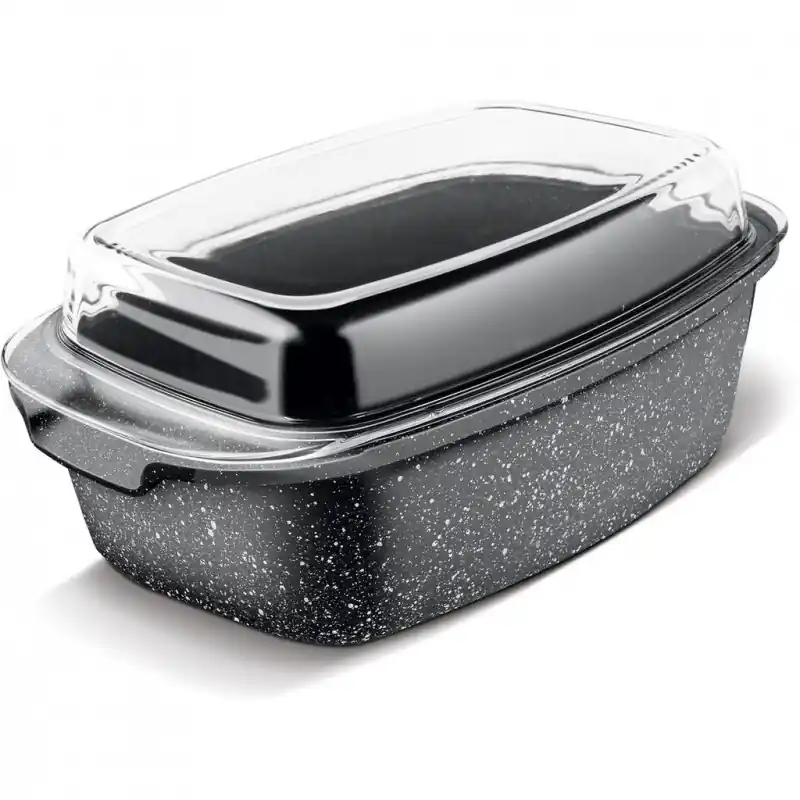 Top-Preis LAMART ROCK LT1156 Bräter / Auflaufform mit Deckel 7,5 Liter