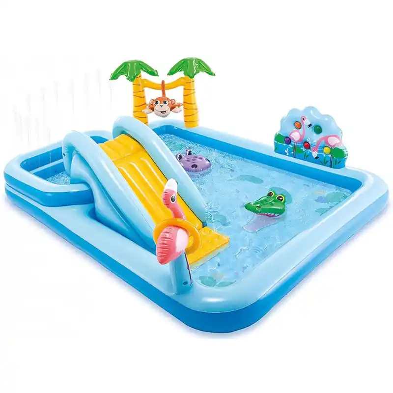 INTEX PLAY CENTER JUNGLE ADVENTURE Planschbecken Pool Wasserrutsche aufblasbar 57161 Neu