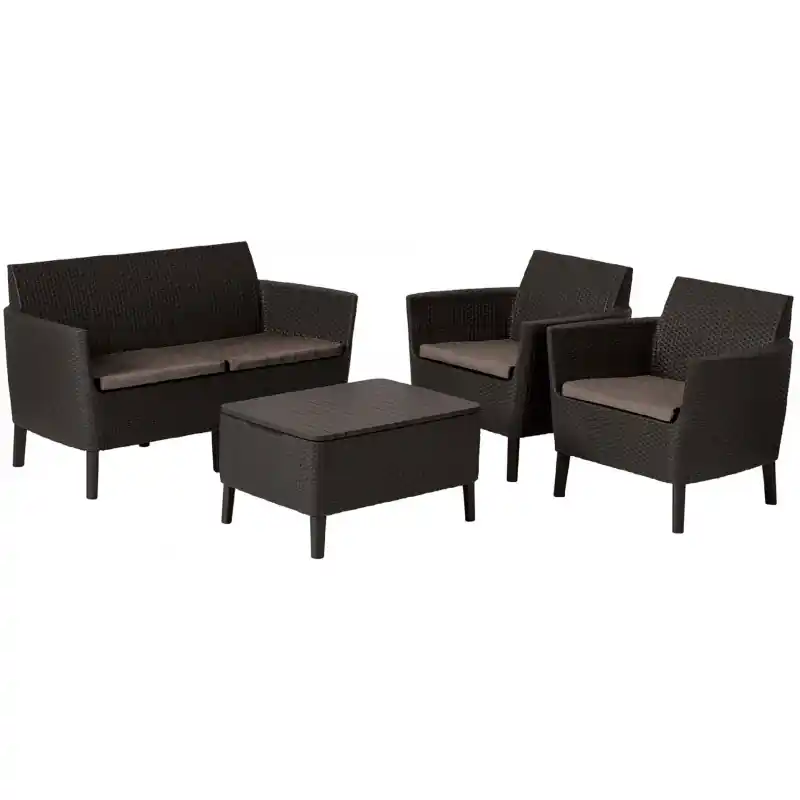 Must-Have KETER SALEMO Lounge-Set, braun/grau-beige 17206003