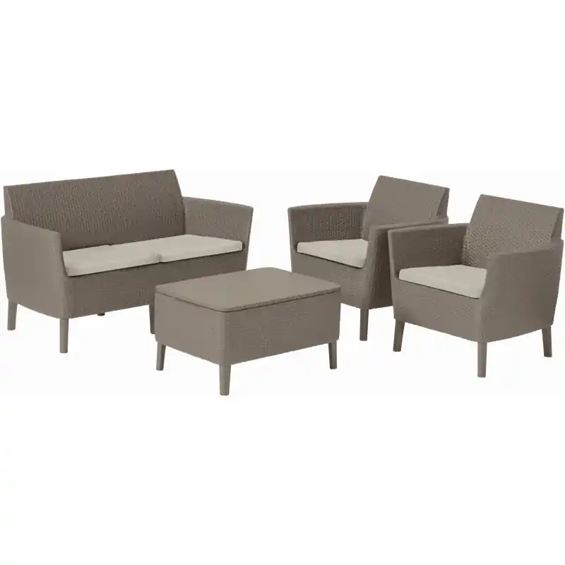 KETER SALEMO Lounge-Set, cappuccino/beige 17206003 Billig