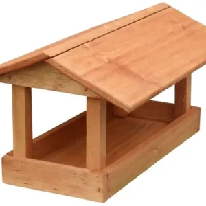 Neu Futterstation für kleine Vögel, 24x40x20 cm, braun