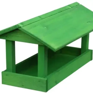 Futterstation für kleine Vögel, 24x40x20 cm, grün Abverkauf