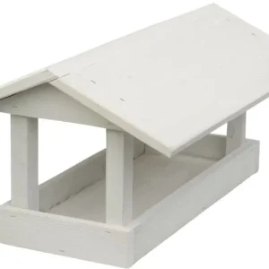Futterstation für kleine Vögel, 24x40x20 cm, weiß Neu