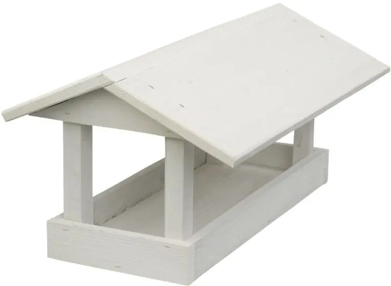 Futterstation für kleine Vögel, 24x40x20 cm, weiß Neu