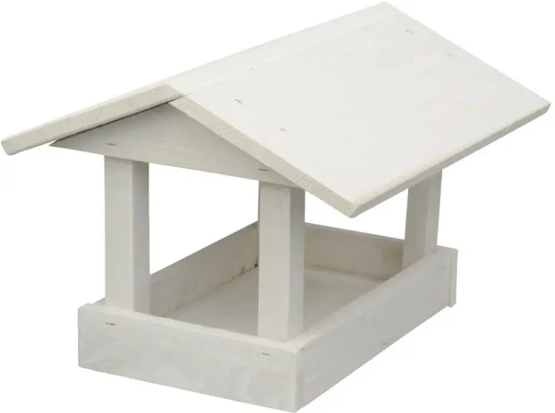 Futterstation für kleine Vögel, 24x30x20 cm, weiß Top-Angebot