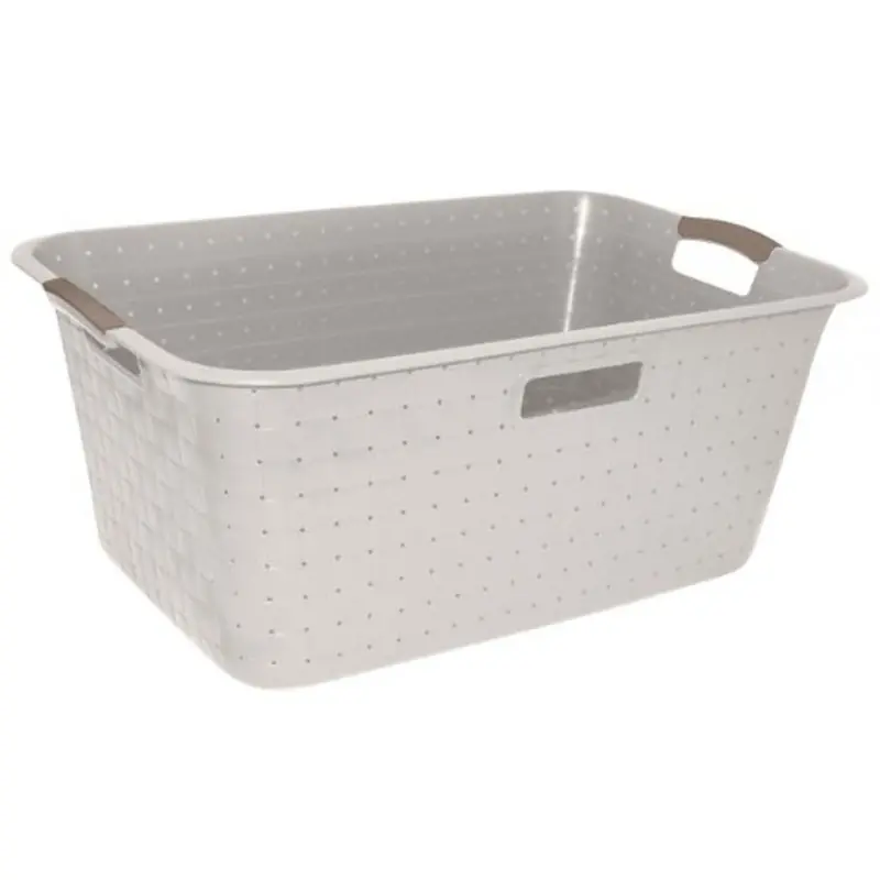 Billig CURVER NUANCE 40L Wäschekorb 60 x 39 x 26 cm weiß 17197403