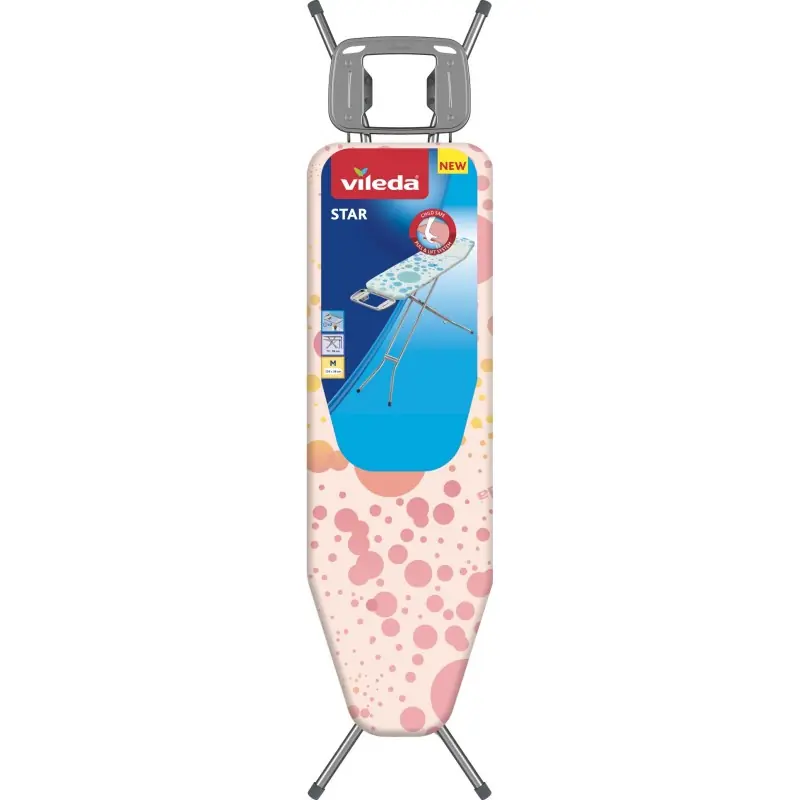 Solange Der Vorrat Reicht VILEDA Star Bügelbrett 120 x 38 cm rosa 163324