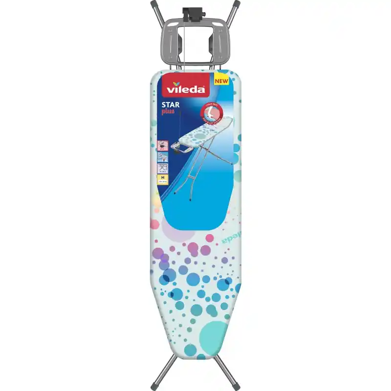 VILEDA Star Plus Bügelbrett 120x38cm blau 163316 Nur Für Kurze Zeit