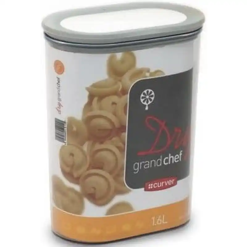 CURVER DRY GRAND CHEF 1,6L Vorratsbehälter 15x9x19cm, grau/transparent 04342-364 Preisknaller