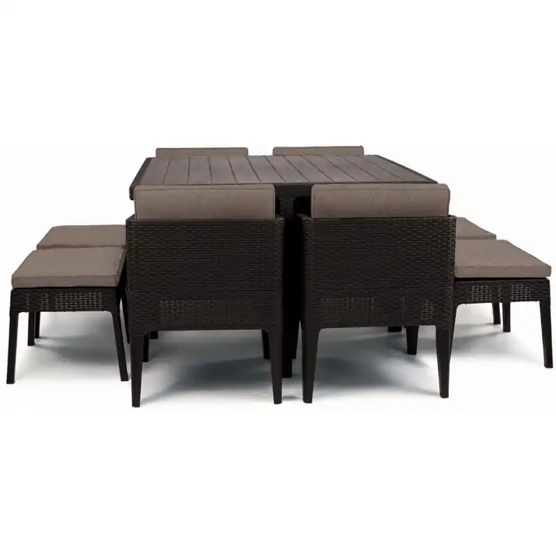 Saisonangebot KETER COLUMBIA Dining Set 9-teilig, braun/beige 17204120