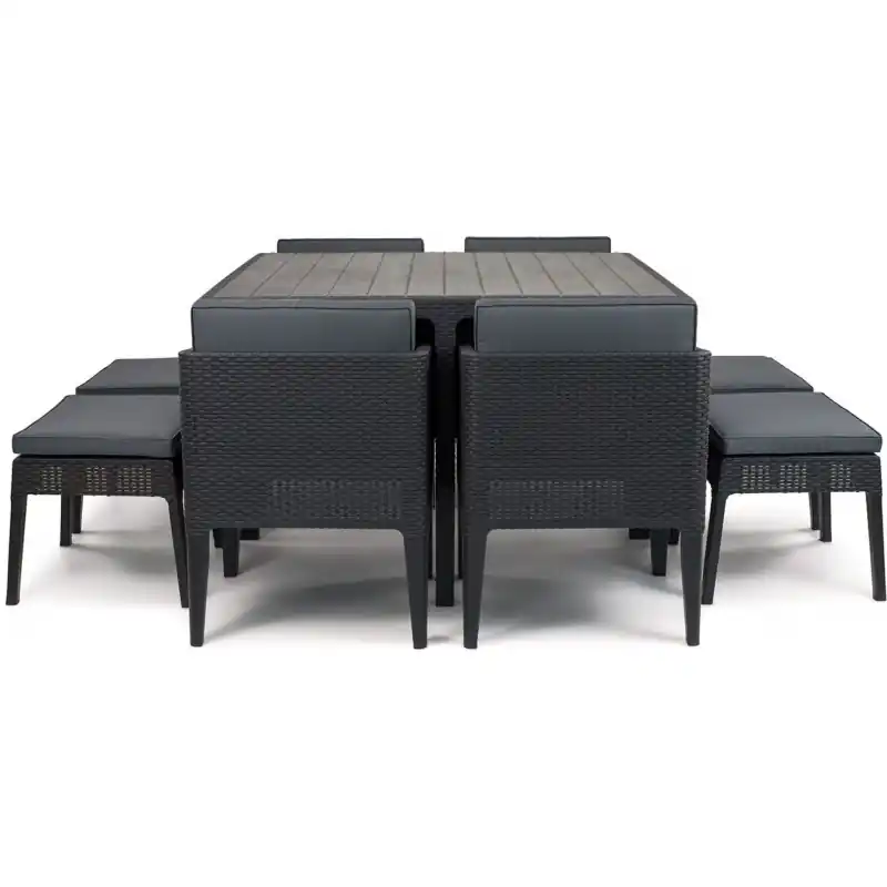 KETER COLUMBIA Dining Set 9-teilig, graphit/grau 17204120 Super-Preis