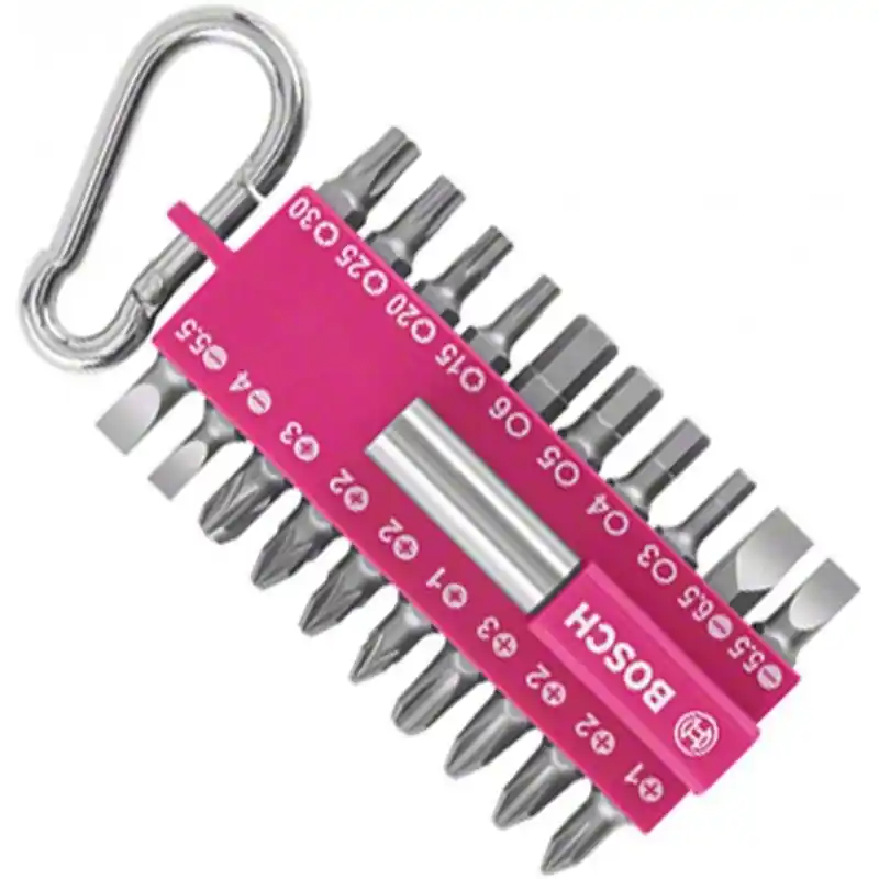 BOSCH 21-tlgs. Schrauber Bit-Set pink 2607002821 Neue Ware