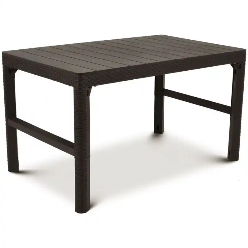ALLIBERT LYON RATTAN Gartentisch, 116 x 71x 40/65 cm, braun 17205429 Saisonangebot