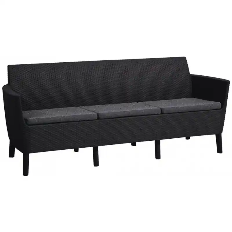 Echt KETER SALEMO 3-Sitzer Sofa, 187 x 67 x 76 cm, graphit/grau 17209039
