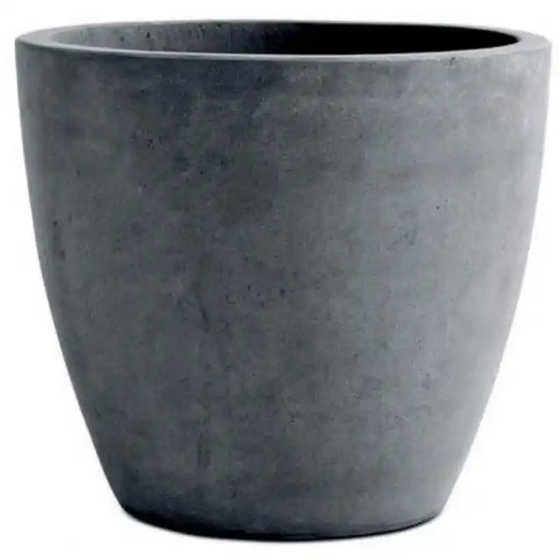 KETER BETON ROUND L Blumentopf, 40 x 38 cm, dunkelgrau 17201495 Begrenztes Angebot