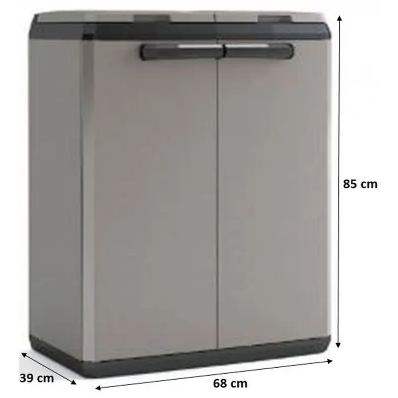 KIS SPLIT BASIC Abfallsortierschrank 68x39x85cm dunkelgrau Rabatt