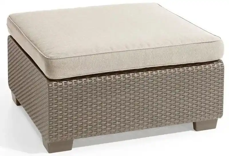 Direktkauf ALLIBERT SALTA/SAPPORO Gartentisch mit Kissen, 70 x 70 x 38 cm, cappuccino/sand 17207325