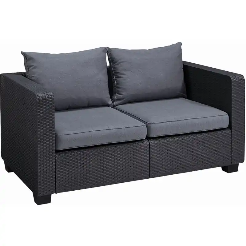 Aktuell ALLIBERT SALTA 2 Lounge 2-Sitzer-Sofa, 141 x 84 x 65,5 cm, graphit/grau 17206012
