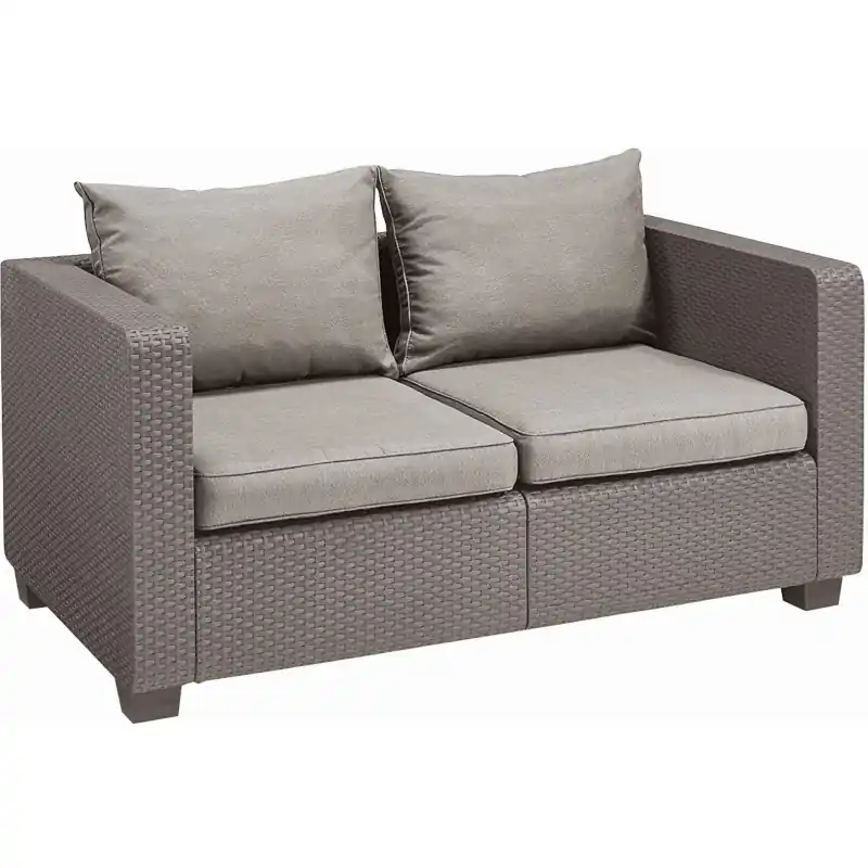 ALLIBERT SALTA 2 Lounge 2-Sitzer-Sofa, 141 x 84 x 65,5 cm, cappuccino/sand 17206012 Jetzt Kaufen