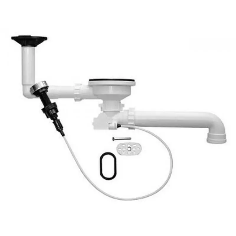 BLANCO Ablaufgarnitur 3,5" Sieb mit Ablauffernbedienung ovaler/horizontaler Überlauf 21707 Heißes Angebot