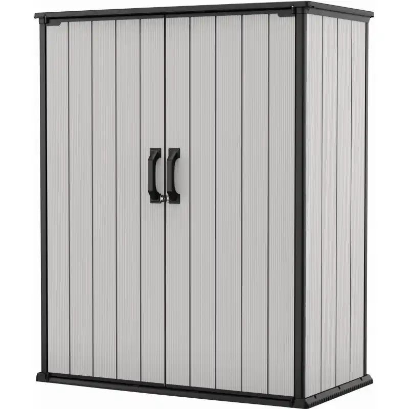 KETER PREMIER HIGH STORE Aufbewahrungsschrank 140 x 73,6 x 170,4 cm, grau 17209552 Rabatt