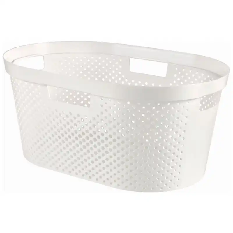 Sichere Zahlung CURVER INFINITY 39L Wäschekorb für Bügelwäsche 59 x 38 x 27 cm, weiß 04755-040