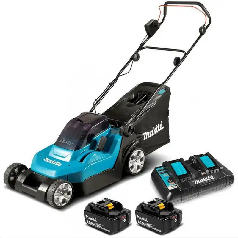 Makita DLM382PT2 Akku-Rasenmäher 380 mm Li-ion LXT 2x5,0Ah 18V Sonderaktion
