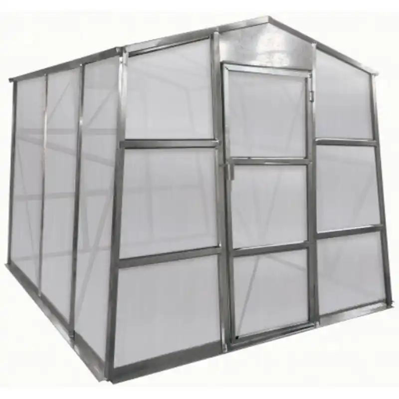 G21 Gewächshaus GZ 48 - 251 x 191 cm, verzinkt mit Sockel 63900622 Bestpreis