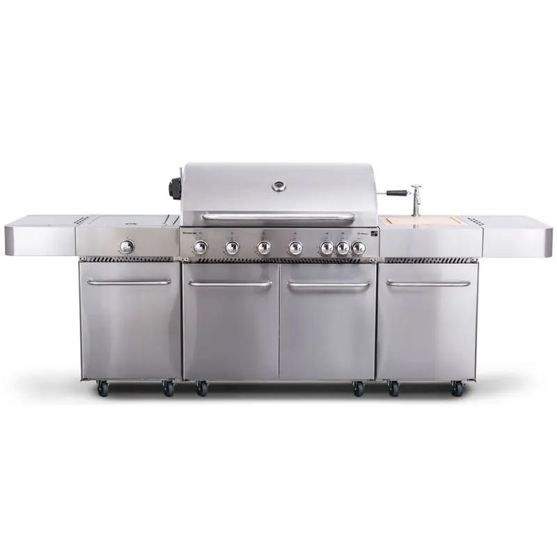 Preiswert G21 Gasgrill Nevada Grillküche Premium Line, 7 Brenner + freies Druckminderventil 639034