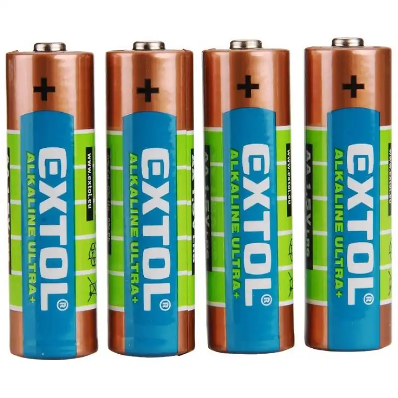 EXTOL Energy Alkalische Bleistiftbatterien AA 1,5 V, 4 Stück 42011 Mega-Angebot