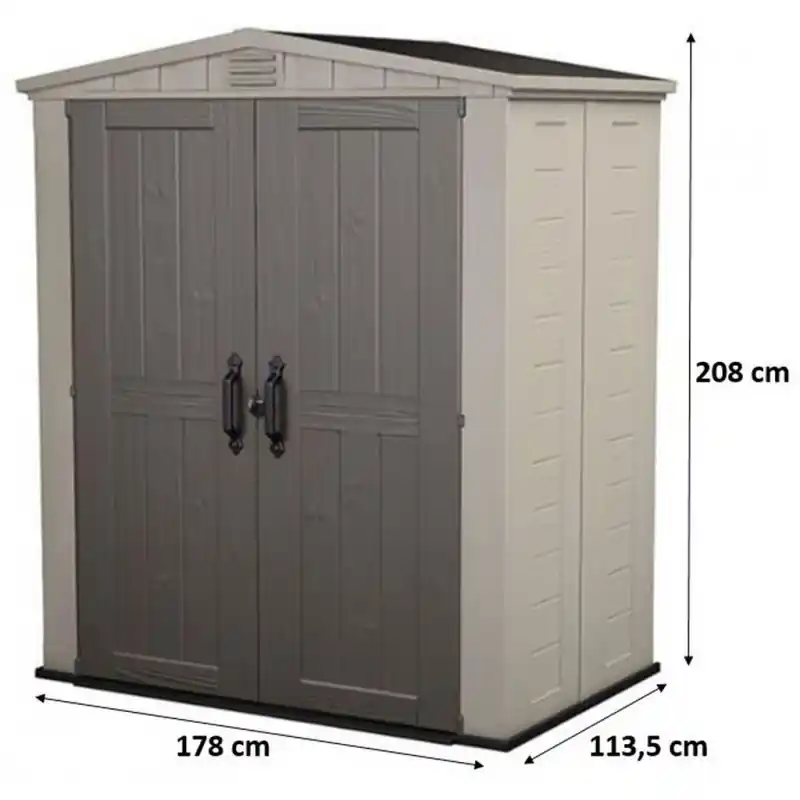 KETER FACTOR 6 x 3 Kunststoffgerätehaus, 178 x 113,5 x 208 cm 17197903 Preisreduziert