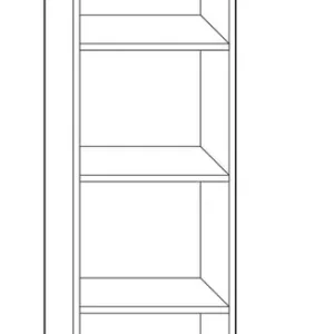 Zertifiziert Regal vogue HxTxB 1620x178x300 4 Böden PG 2 Sand Matt VIGOUR