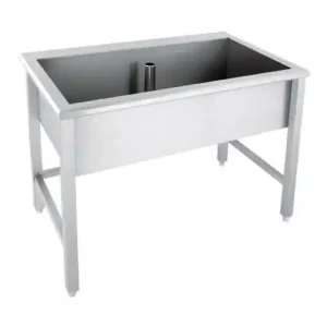 Werkraumbecken derby med Edelstahl 1500x600x850 m.Untergestell VIGOUR Top-Preis
