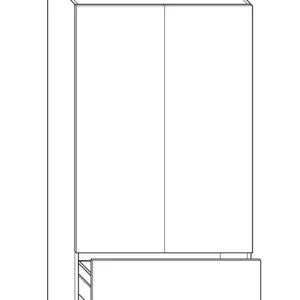 Ausverkauf Hochschr.vogue Typ3 HxTxB 1680x340x600 2T.2Az. PG 2 Sand Matt VIGOUR