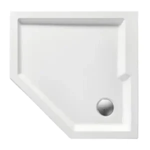 5-Eck-Duschwanne Acryl cosima 90x6,5cm pergamon VIGOUR Sichere Zahlung