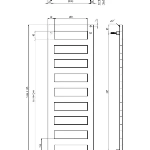 Abverkauf EL-DHK V4 Charlottenburg 1465x500 800W S05 Silber Metallic, Regler Rund VIGOUR