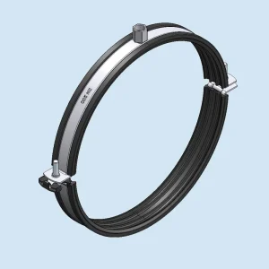 Abverkauf Wickelfalzrohrschelle CLIC Edelstahl V2A DN 140 Gewinde M 8
