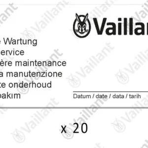 Vaillant Wartungsaufkleber, (x20) 0010027639 Top-Preis