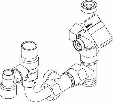 Schneller Versand Buderus Armaturen-Set Sanitär 7124030